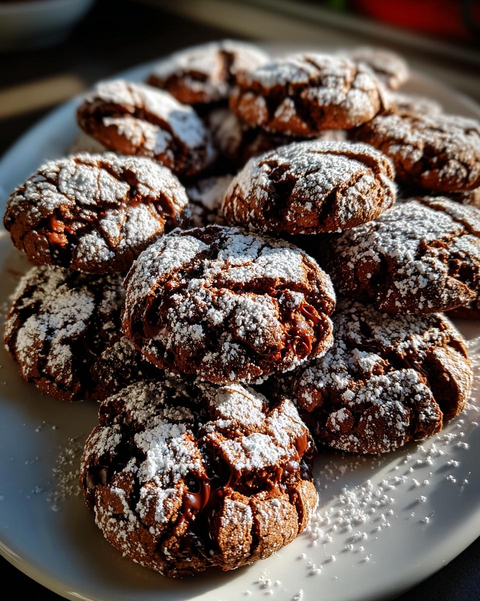 Cayenne & Dark Chocolate Crinkle Cookies - detail 1