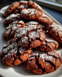 Cayenne & Dark Chocolate Crinkle Cookies