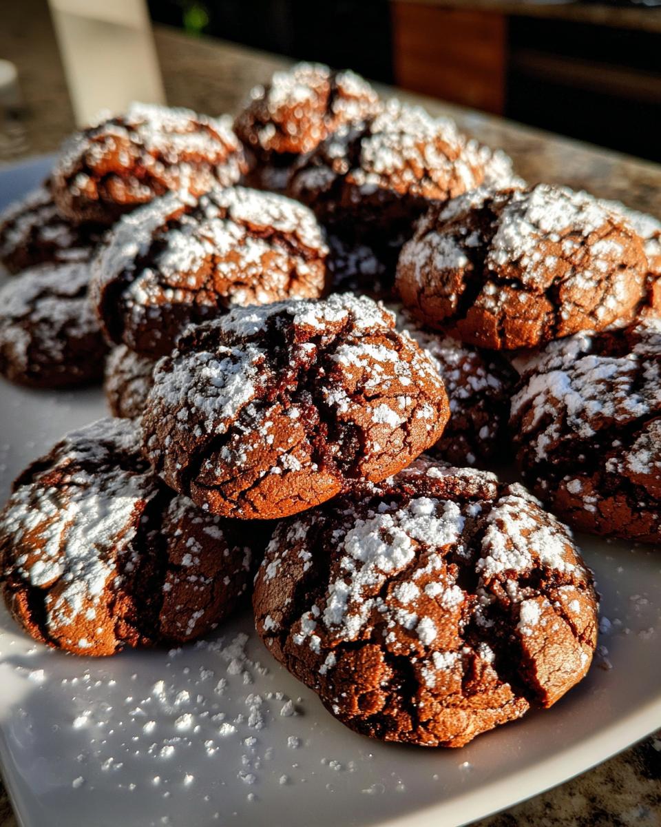 Cayenne & Dark Chocolate Crinkle Cookies - detail 2