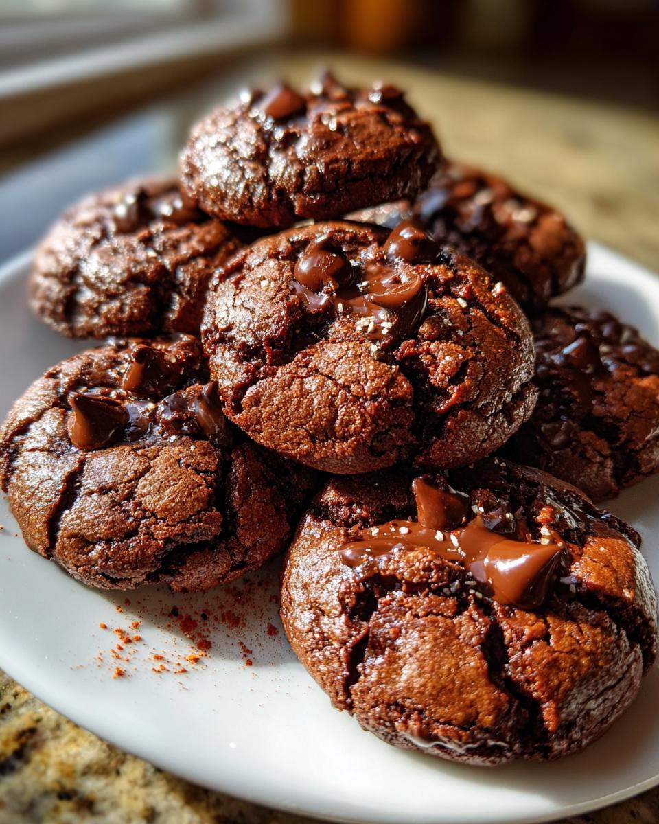 Chili Chocolate Fudge Cookies
