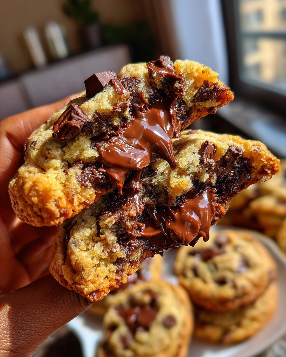 Nutella-Filled Chocolate Chunk Cookies
