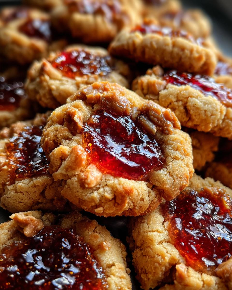 Peanut Butter & Jelly Thumbprint Cookies - detail 2