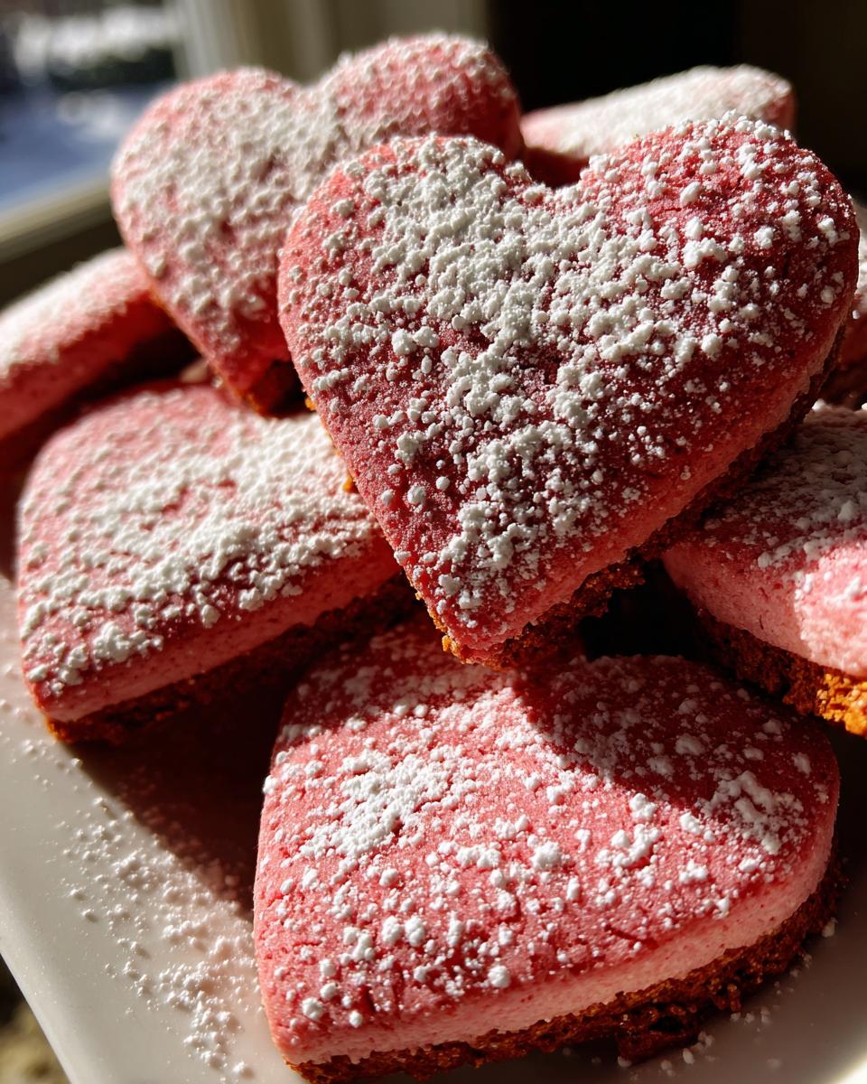 Pink Velvet Heart Cookies - detail 1