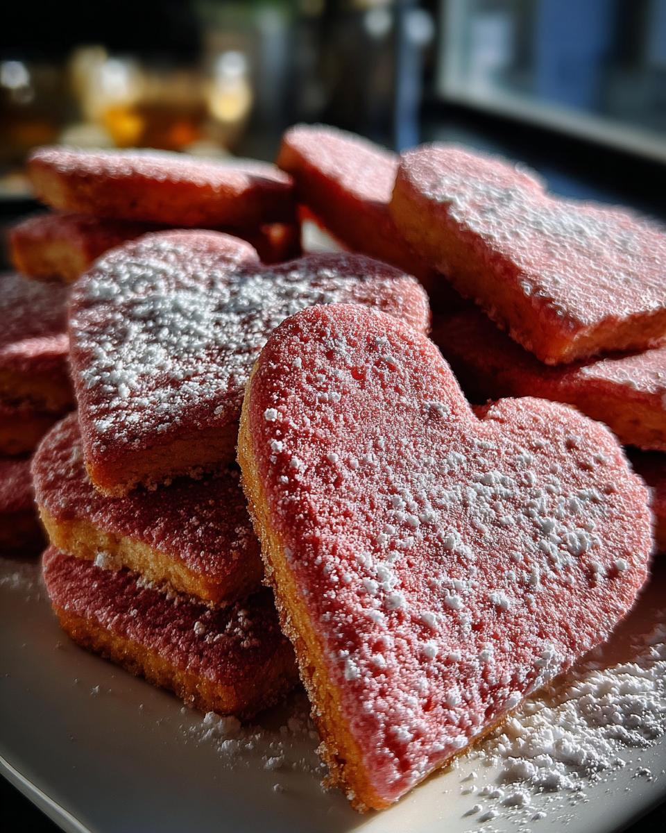 Pink Velvet Heart Cookies - detail 2