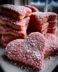 Pink Velvet Heart Cookies