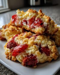 Strawberry Shortcake Crumble Cookies