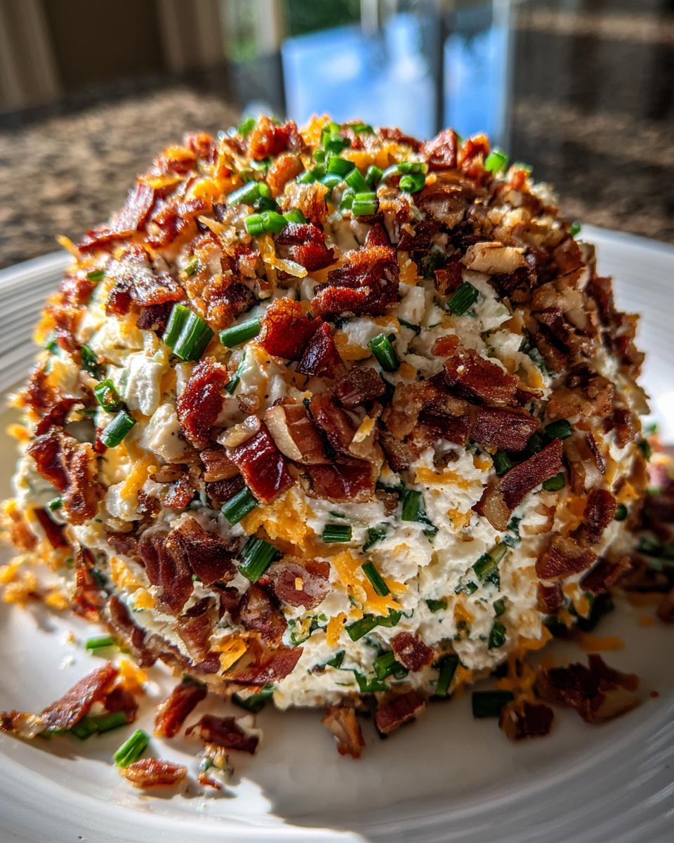 bacon ranch cheese ball - detail 2