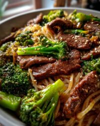 beef broccoli noodle stir fry