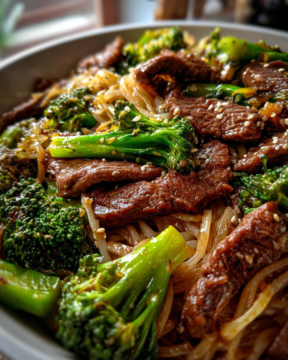 beef broccoli noodle stir fry