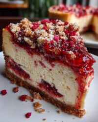 berrylicious strawberry crunch cheesecake