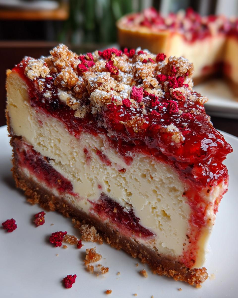 berrylicious strawberry crunch cheesecake