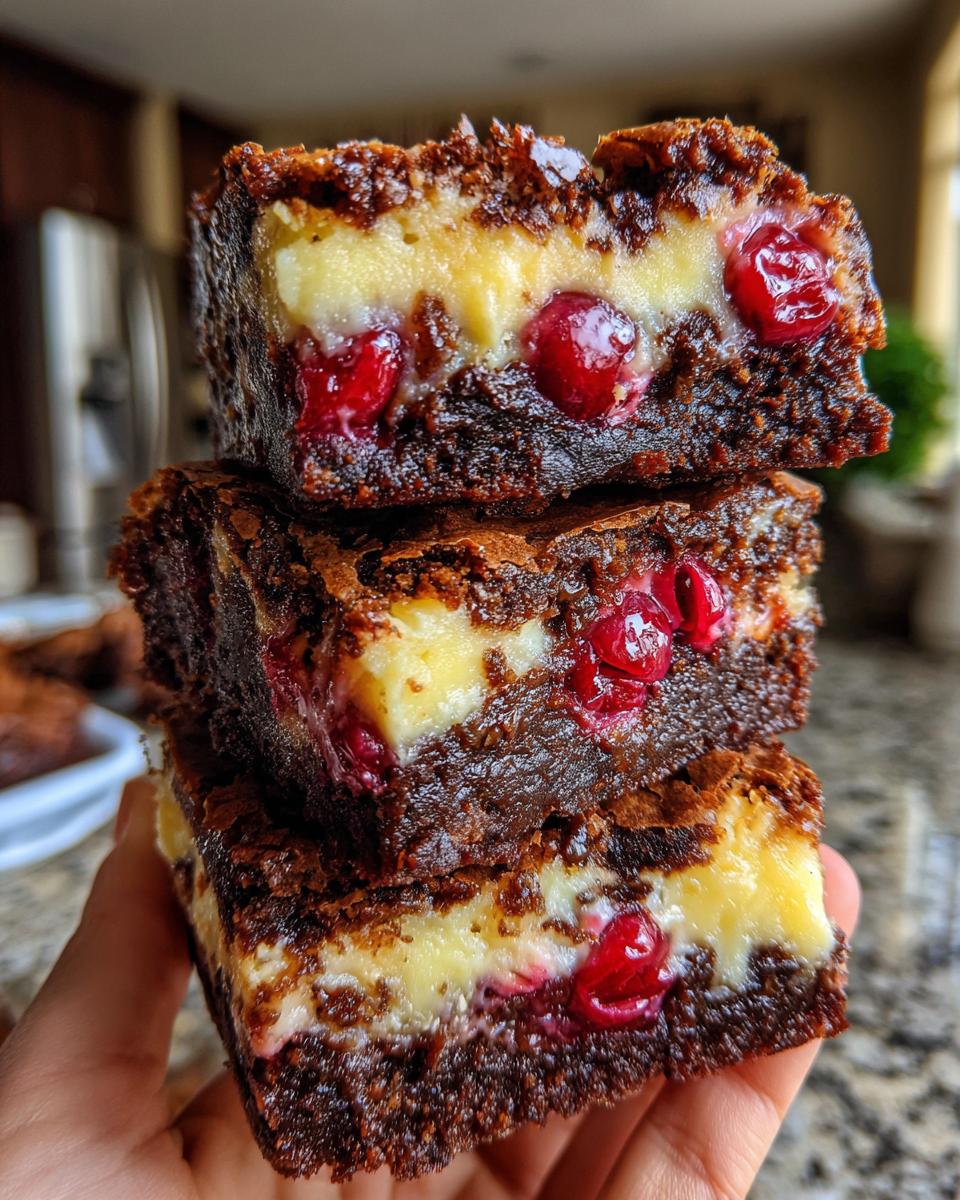 cherry cheesecake brownies easy - detail 1