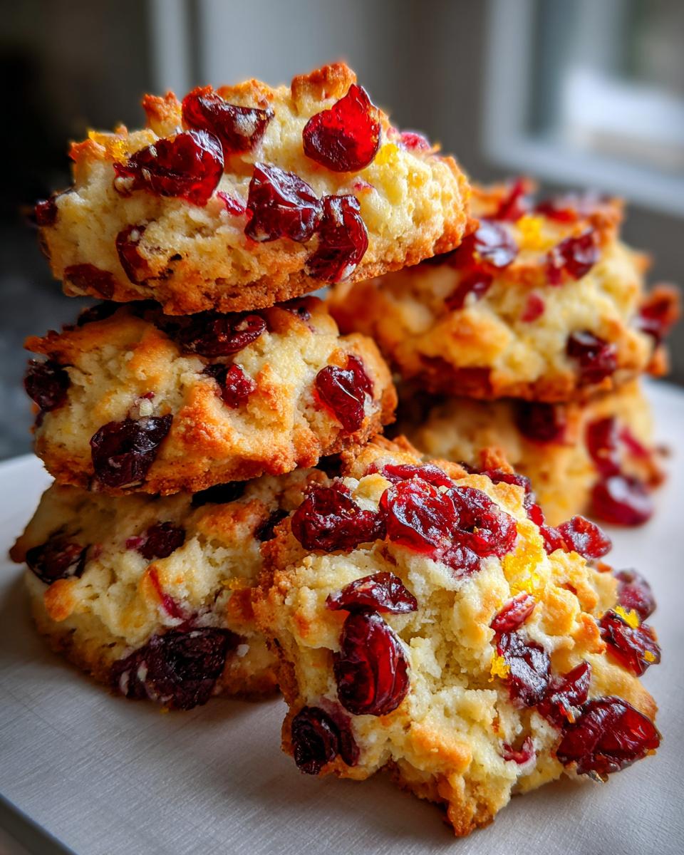 cranberry orange shortbread cookies - detail 1