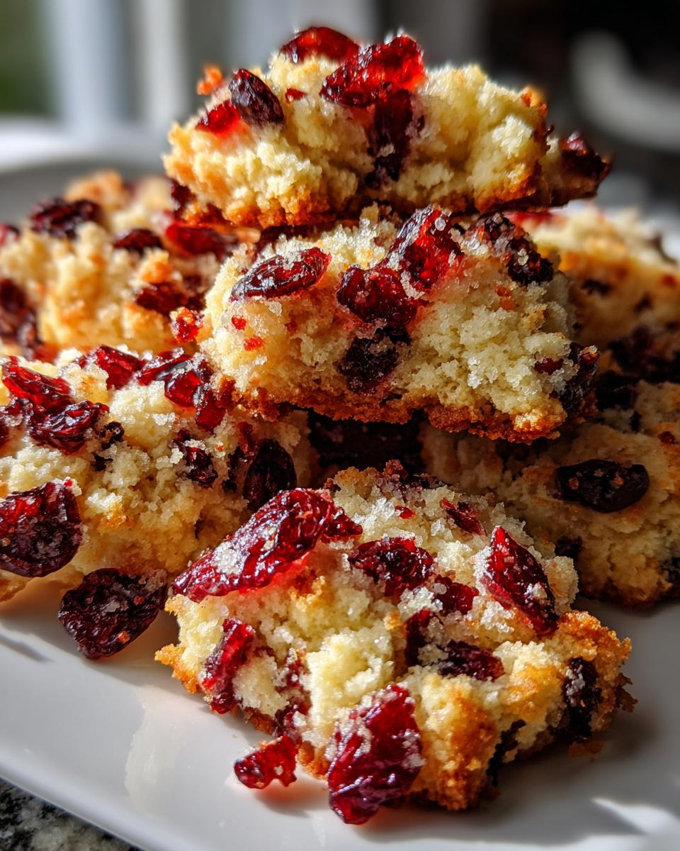 cranberry orange shortbread cookies - detail 2