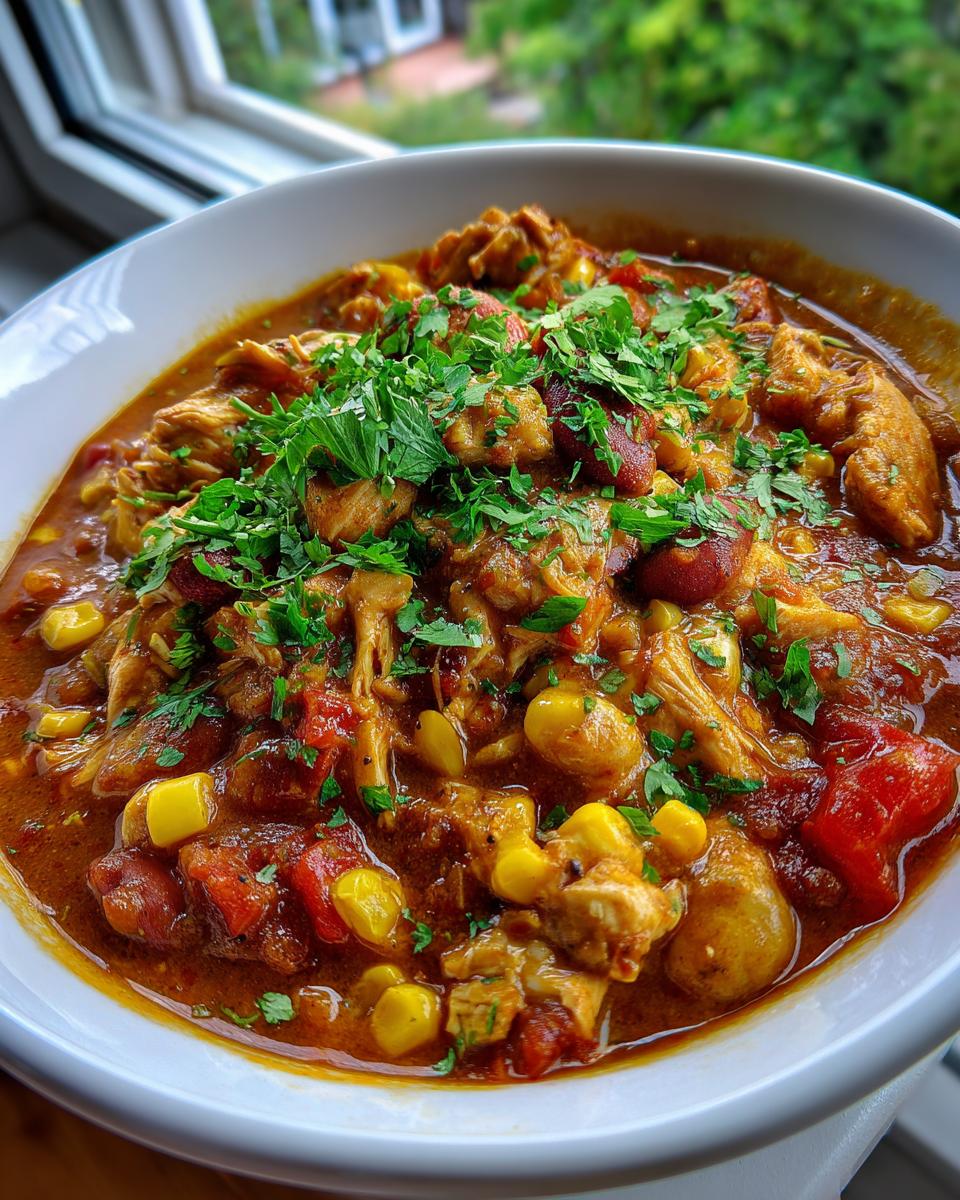 cream cheese chicken chili - detail 1