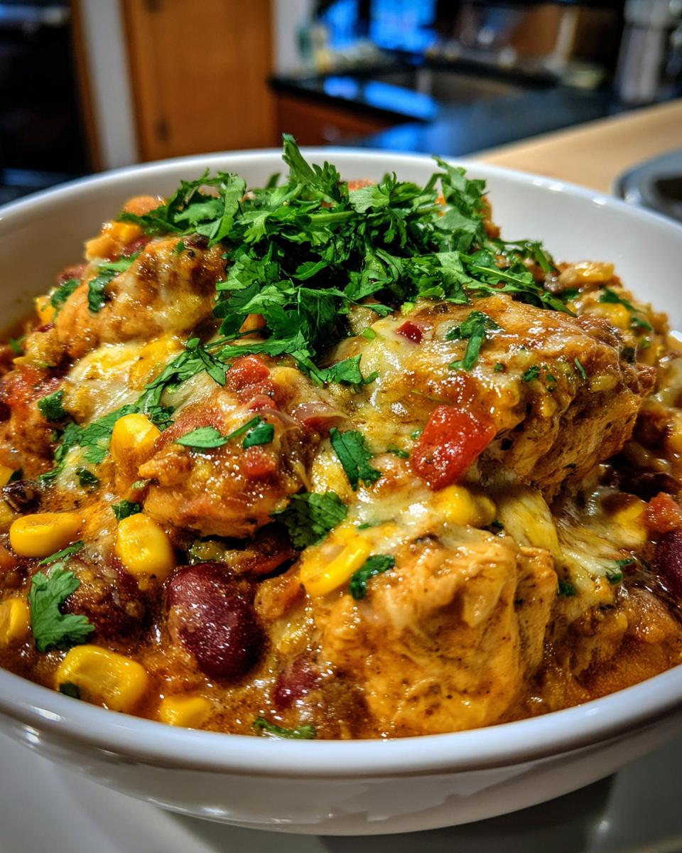 cream cheese chicken chili - detail 2
