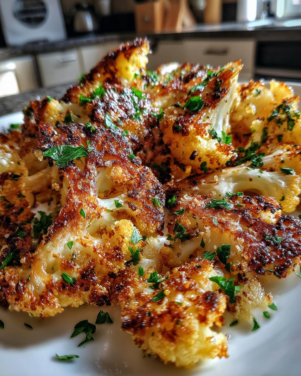 crispy parmesan roasted cauliflower - detail 1