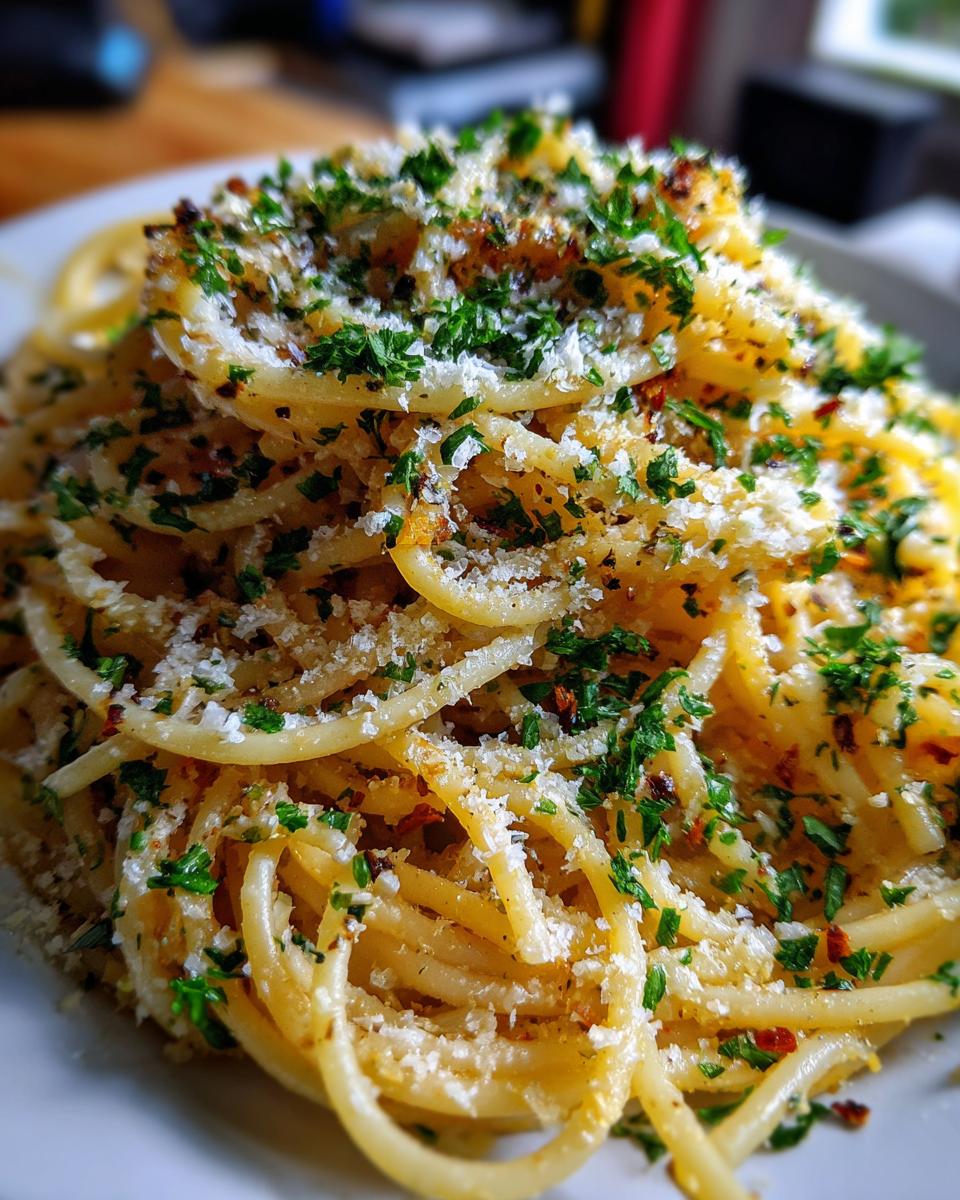 garlic butter pasta - detail 2