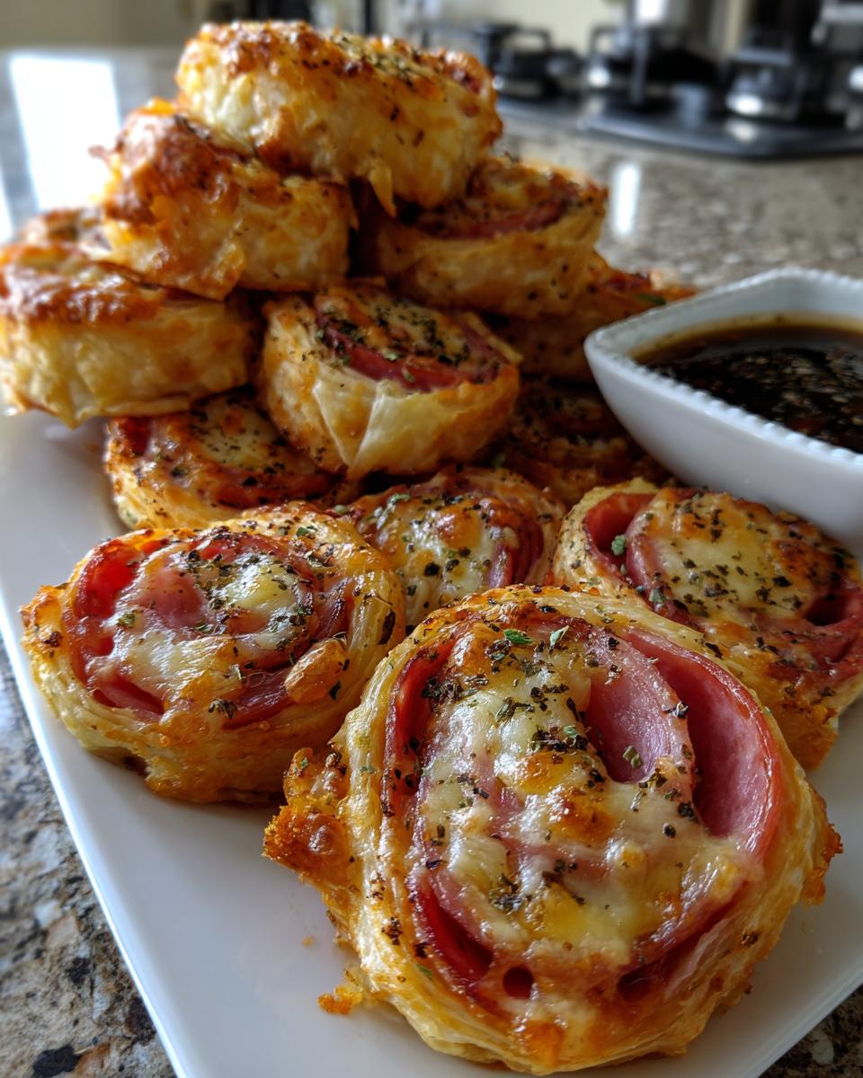 ham and cheese pinwheels - detail 1