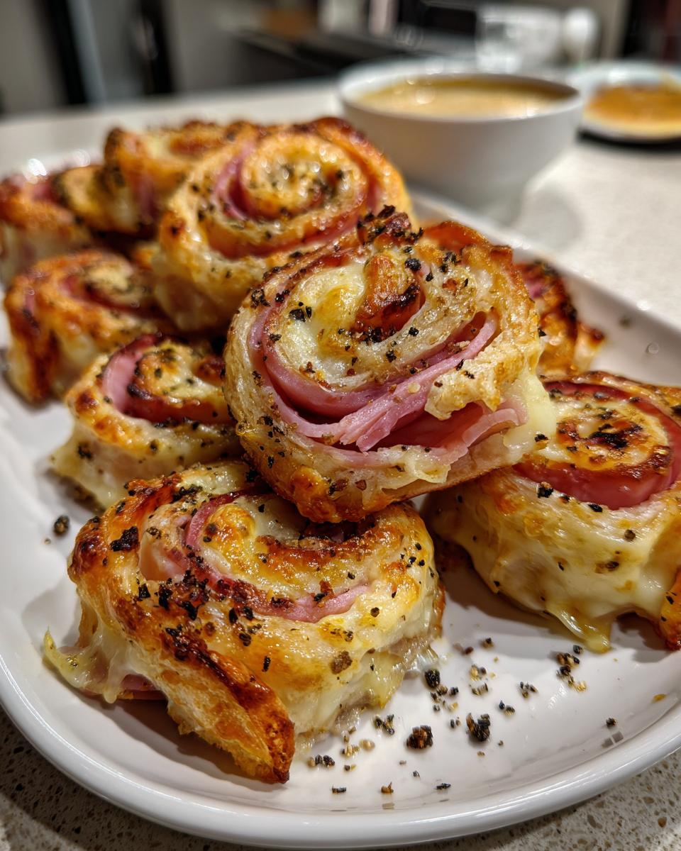 ham and cheese pinwheels - detail 2