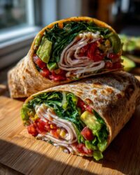 healthy burger wrap