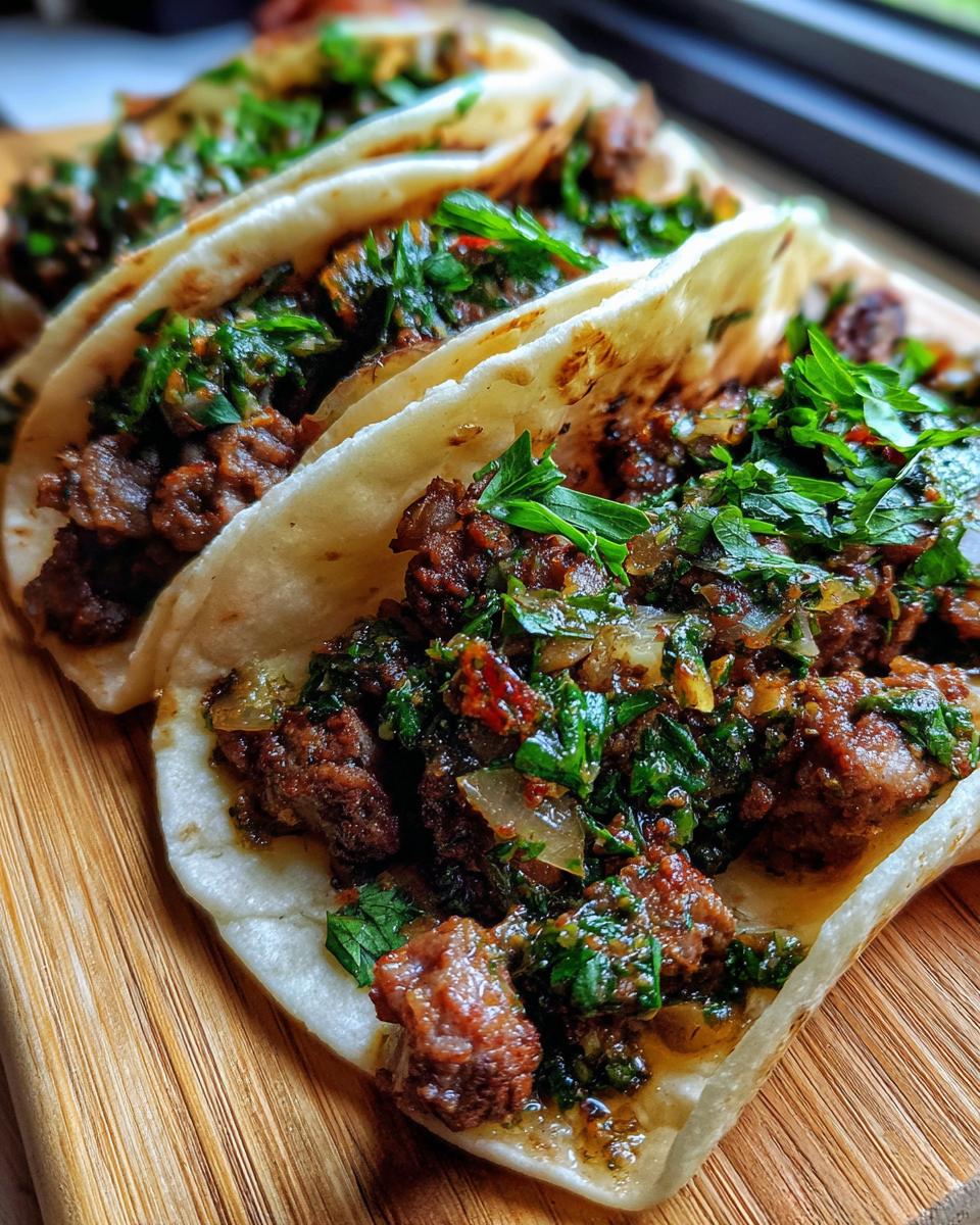minced beef tucumanas with chimichurri - detail 1