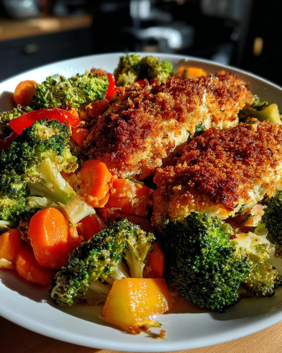 parmesan crusted chicken sheet pan dinner