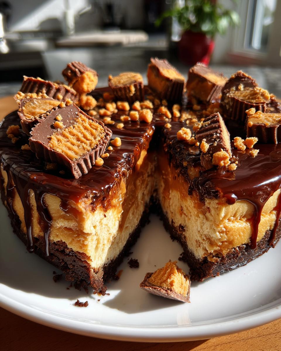 peanut butter cup cheesecake - detail 1