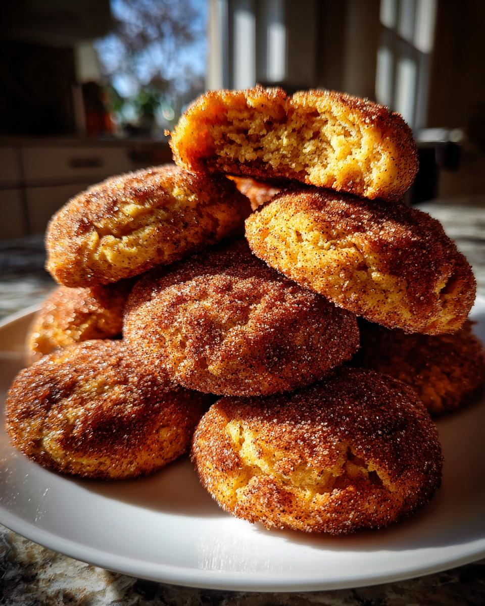 pumpkin snickerdoodle cookies - detail 1