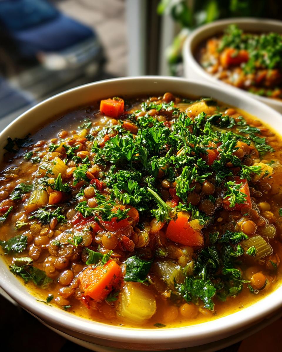scottish lentil soup - detail 1