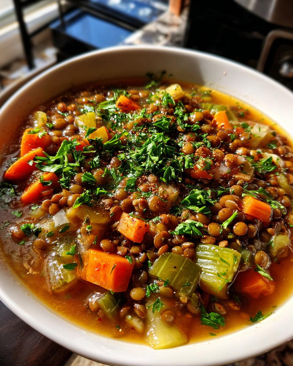 scottish lentil soup - detail 2