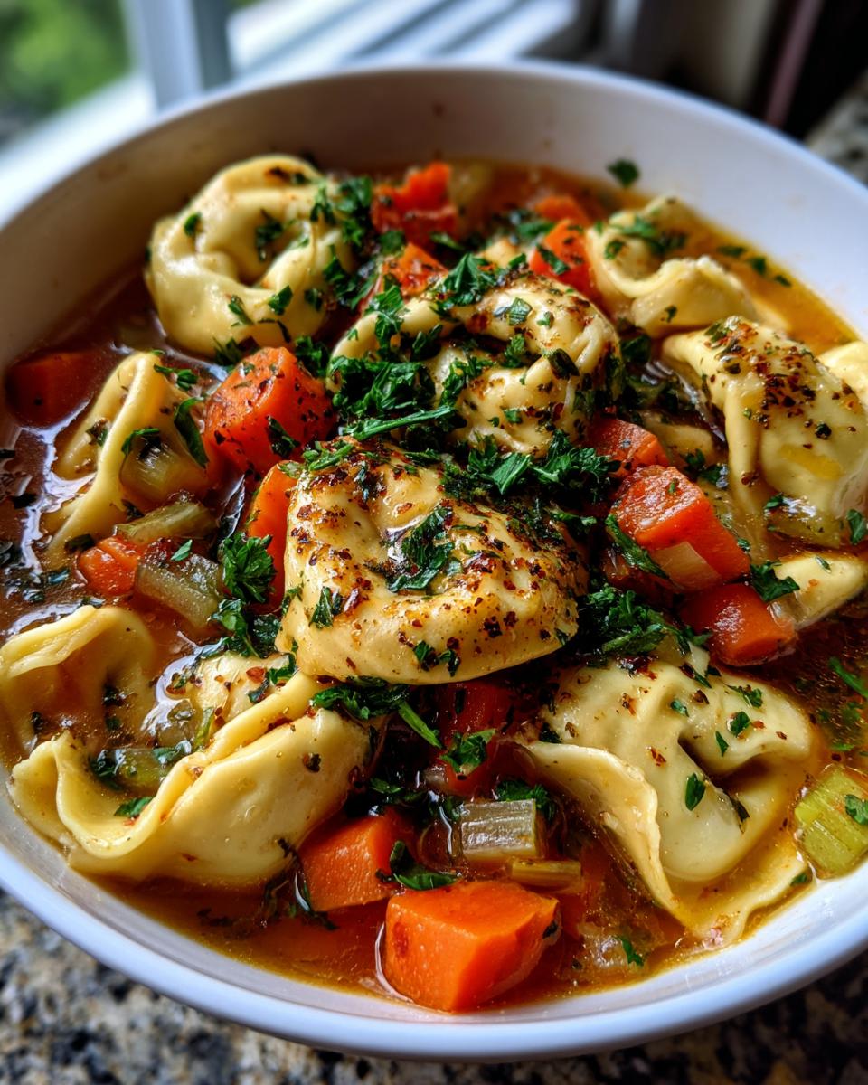 tortellini soup - detail 1