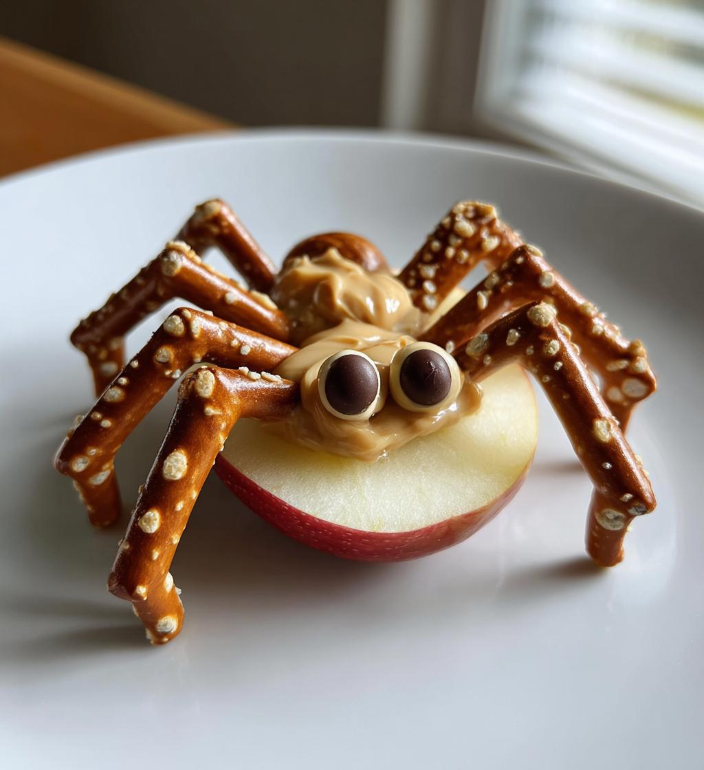 Apple Spiders Halloween Snack