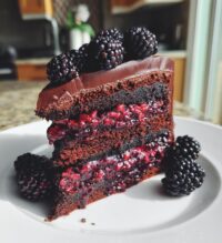 Chocolate Blackberry Gothic Halloween Cake