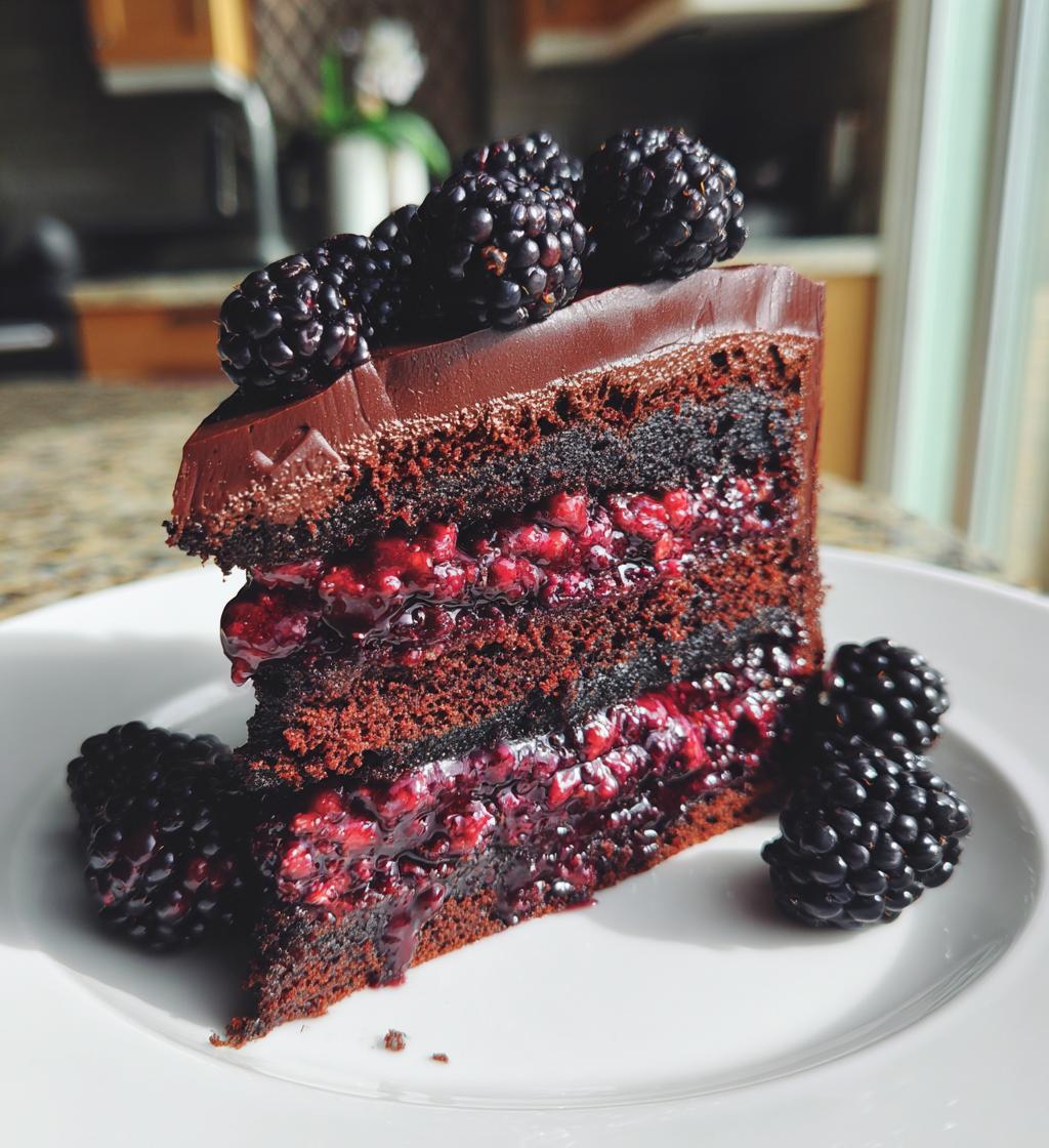 Chocolate Blackberry Gothic Halloween Cake