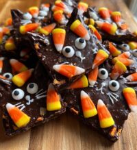 Halloween Chocolate Bark Black Cat
