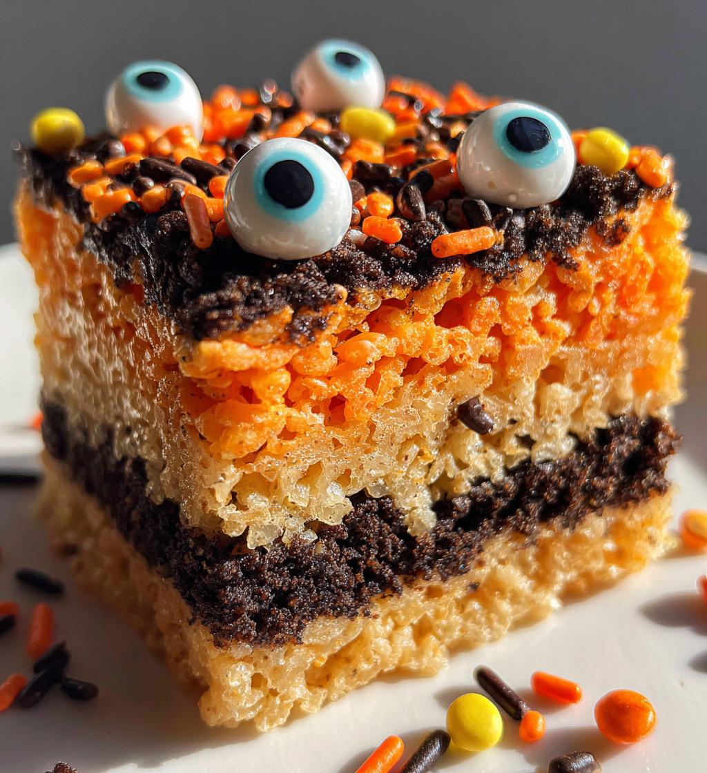 Halloween Rice Krispie Cake - detail 1