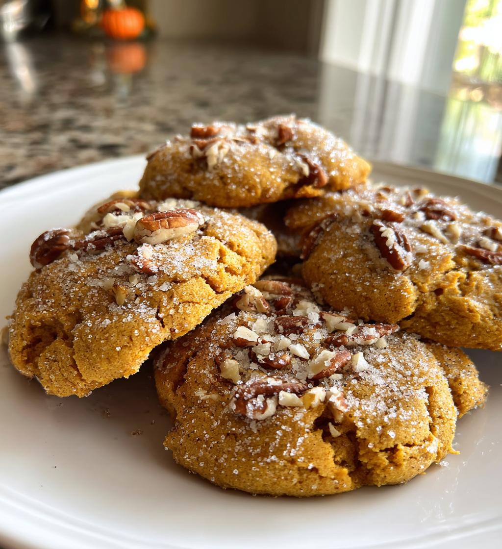 Pumpkin Cookies with Pecans