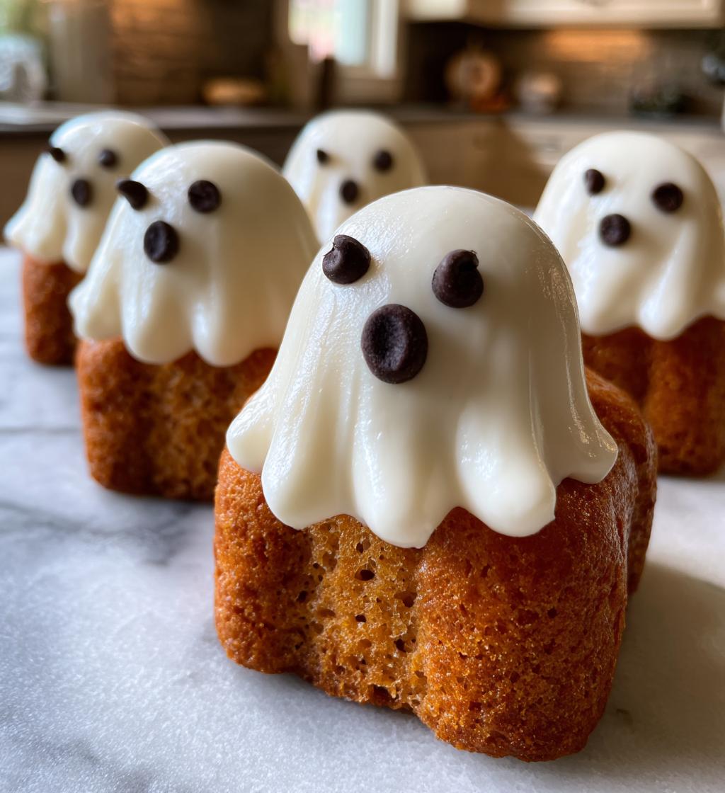 Pumpkin Ghost Cakes - detail 1