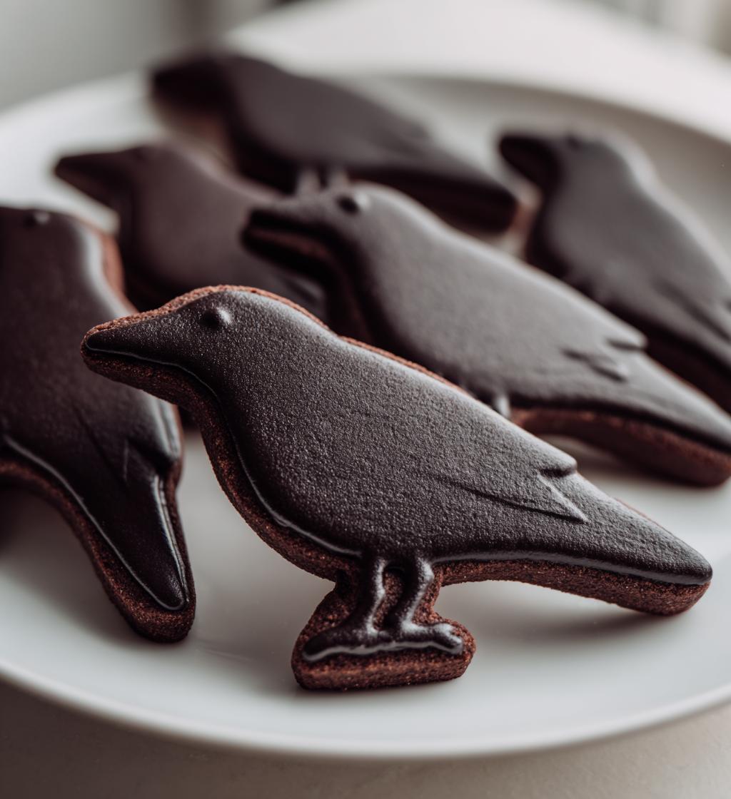 Raven Silhouette Cookies