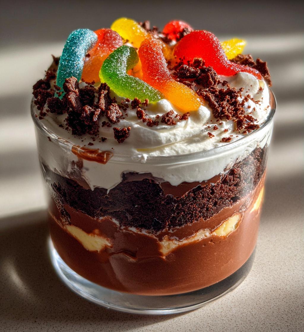 Zombie Pudding Cups Halloween Treats