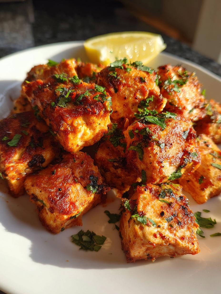 air fryer salmon bites - detail 1