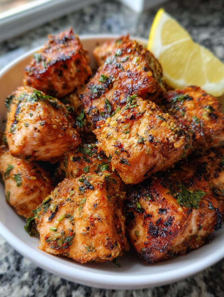 air fryer salmon bites