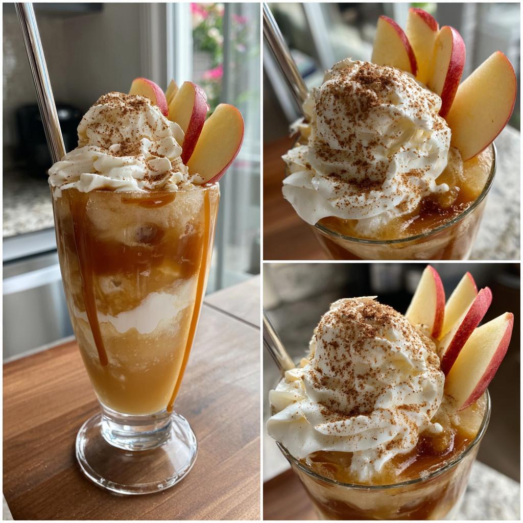 apple cider float mocktail recipe - detail 1