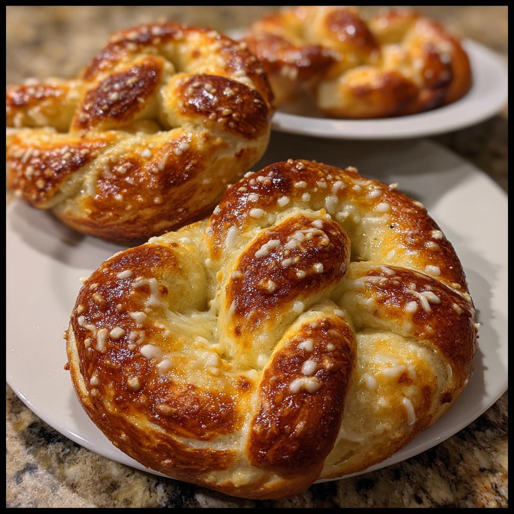 asiago cheese soft pretzels - detail 1