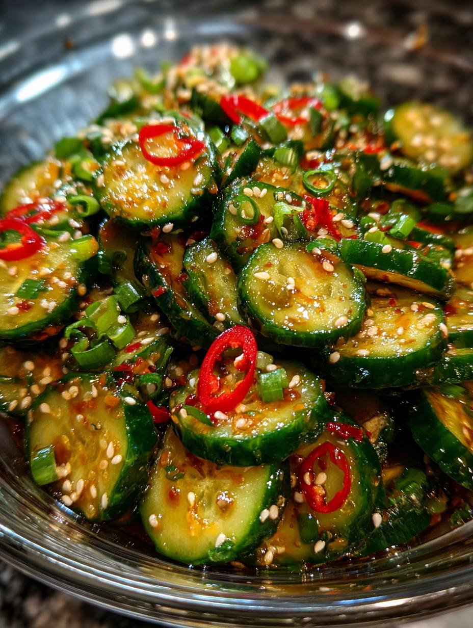 asian cucumber salad - detail 1