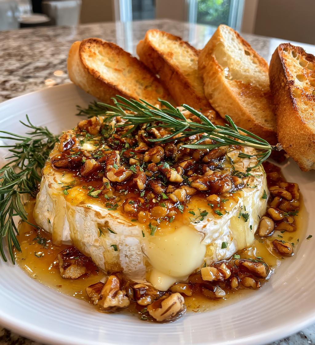 baked brie with honey - detail 1