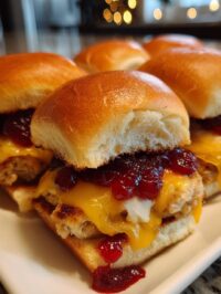 baked cranberry turkey sliders