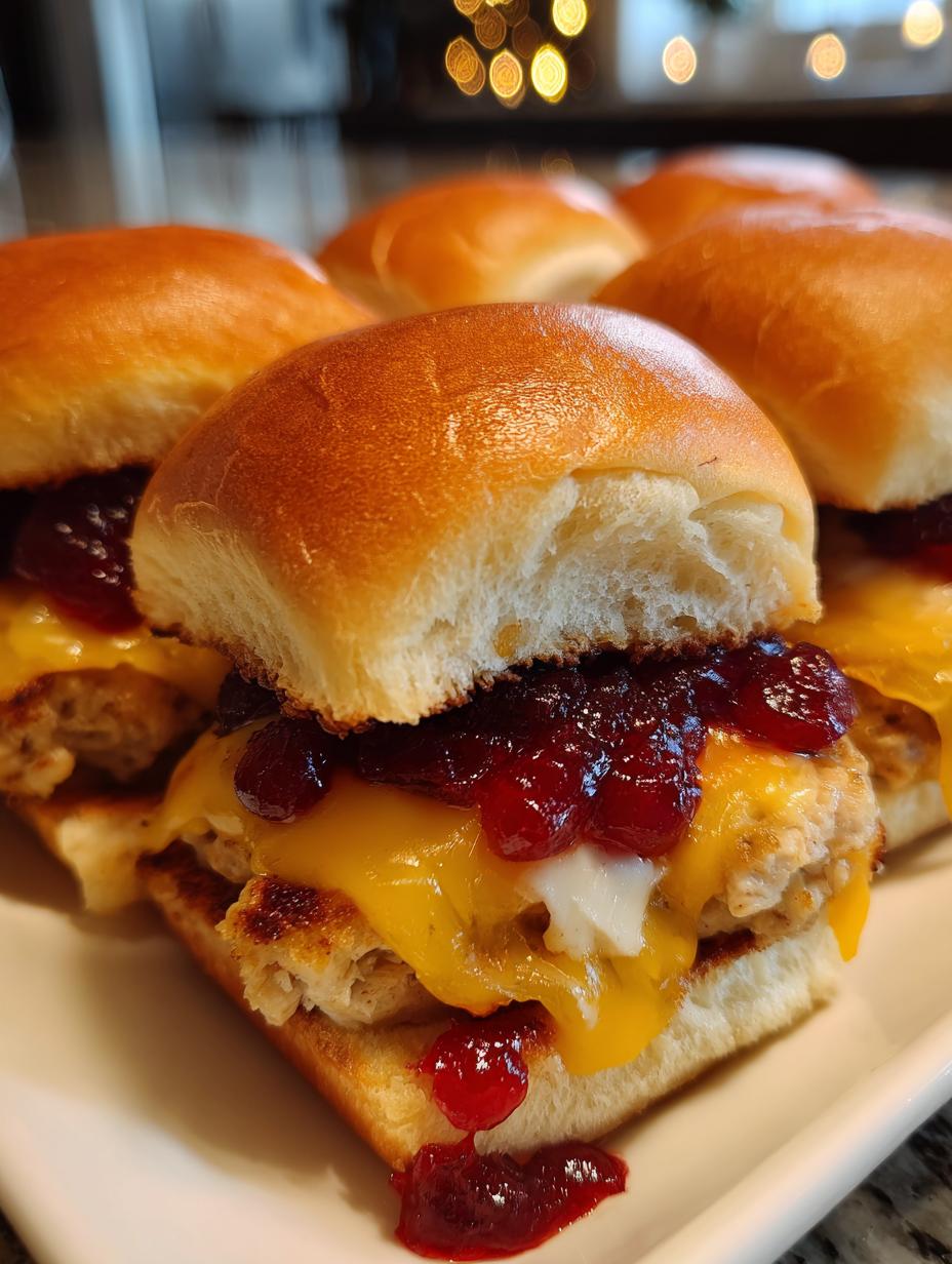 baked cranberry turkey sliders