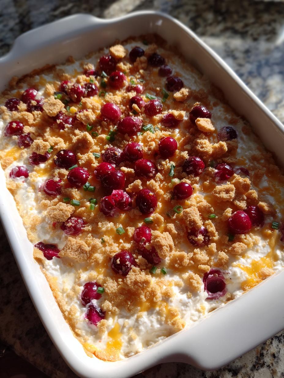 baked cream cheese cranberry dip - detail 1